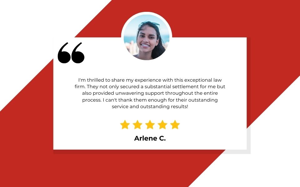 I'm thrilled to share my experience with this exceptional law firm. They not only secured a substantial settlement for me but also provided unwavering support throughout the entire process. I can't thank them enough for their outstanding service and outstanding results!