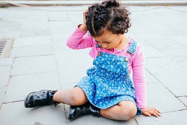 child injury - slip and fall